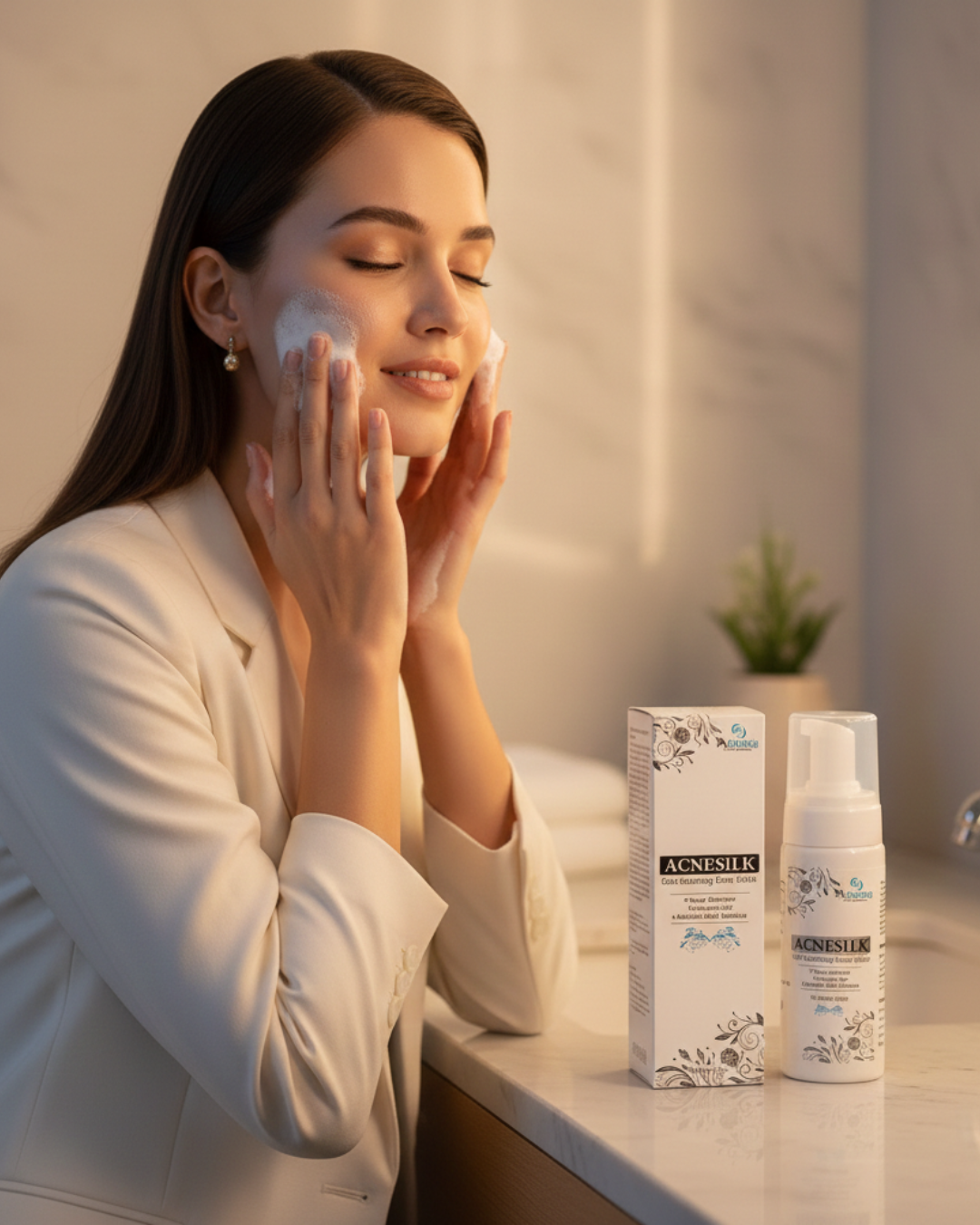 acnesilk foaming facewash