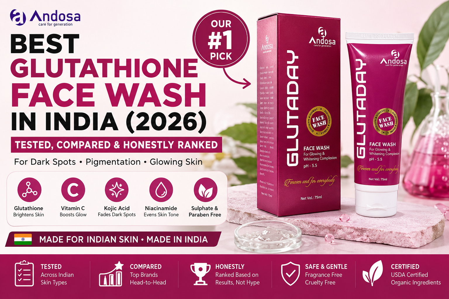 Best glutathione face wash in India