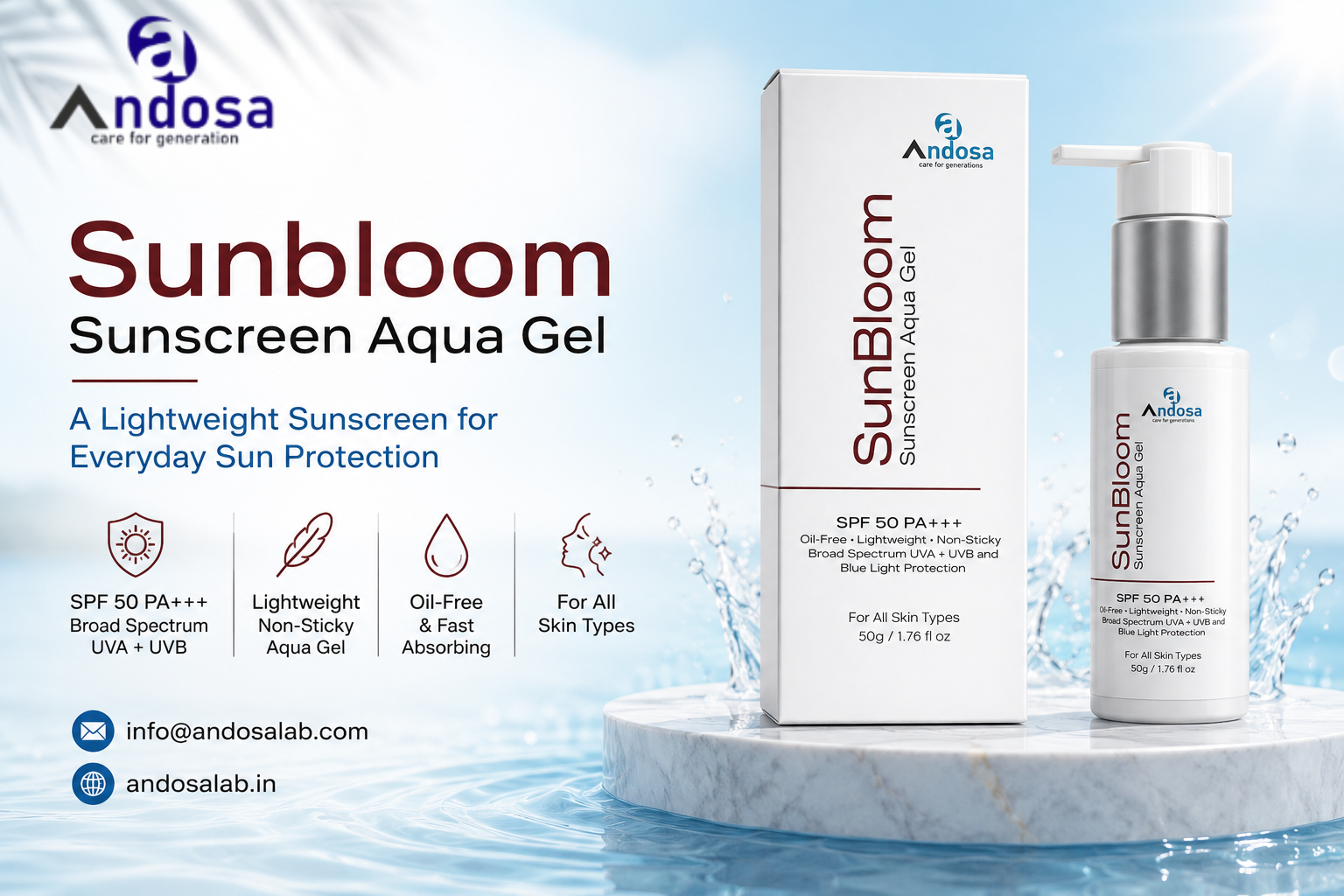 Sunbloom Sunscreen Aqua Gel: A Lightweight Sunscreen for Everyday Sun Protection
